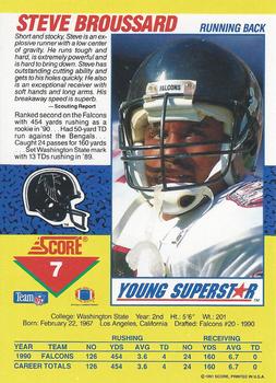 1991 Score - Young Superstars #7 Steve Broussard Back