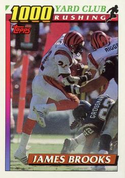 1991 Topps - 1000 Yard Club #18 James Brooks Front
