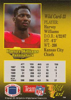 1991 Wild Card - 10 Stripe #23 Harvey Williams Back
