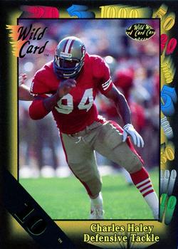 1991 Wild Card - 10 Stripe #62 Charles Haley Front