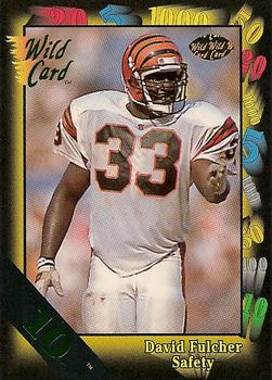 1991 Wild Card - 10 Stripe #130 David Fulcher Front