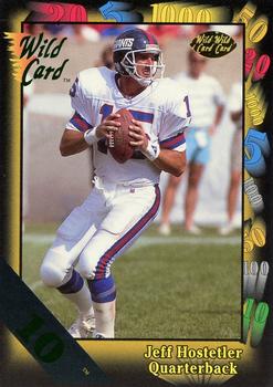 1991 Wild Card - 10 Stripe #141 Jeff Hostetler Front