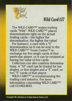 1991 Wild Card - 10 Stripe #157 Checklist 1 Back