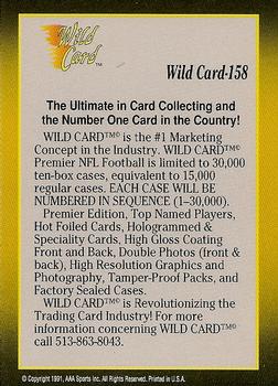 1991 Wild Card - 10 Stripe #158 Checklist 2 Back