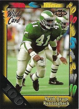 1991 Wild Card - 100 Stripe #78 Keith Byars Front