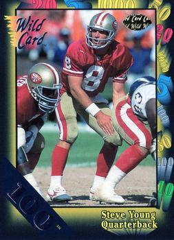 1991 Wild Card - 100 Stripe #86 Steve Young Front