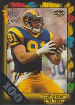 1991 Wild Card - 100 Stripe #153 Kevin Greene Front