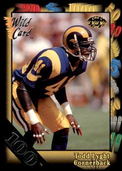 1991 Wild Card - 100 Stripe #155 Todd Lyght Front