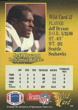 1991 Wild Card - 20 Stripe #12 Jeff Bryant Back