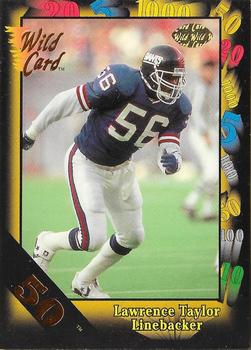1991 Wild Card - 50 Stripe #144 Lawrence Taylor Front