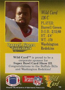 1991 Wild Card - NFL Experience Exchange #126C Darrell Green Back