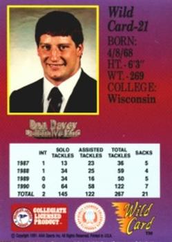 1991 Wild Card Draft - 10 Stripe #21 Don Davey Back