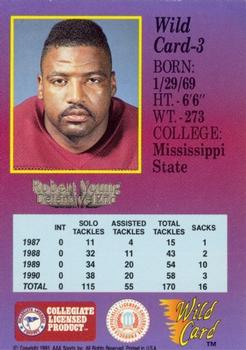 1991 Wild Card Draft - 10 Stripe #3 Robert Young Back