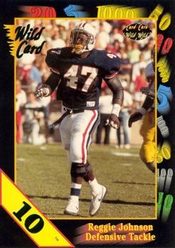 1991 Wild Card Draft - 10 Stripe #4 Reggie Johnson Front