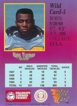 1991 Wild Card Draft - 10 Stripe #5 Eric Turner Back