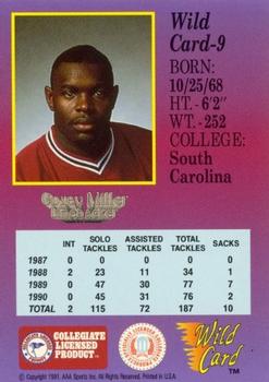 1991 Wild Card Draft - 10 Stripe #9 Corey Miller Back