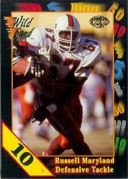 1991 Wild Card Draft - 10 Stripe #15 Russell Maryland Front