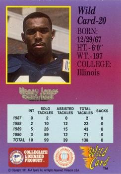 1991 Wild Card Draft - 10 Stripe #20 Henry Jones Back