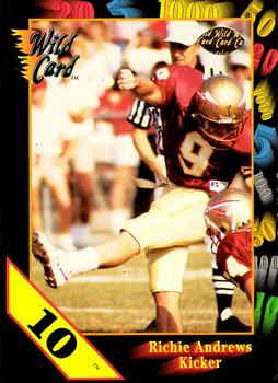 1991 Wild Card Draft - 10 Stripe #23 Richie Andrews Front