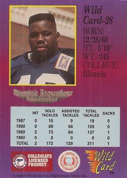 1991 Wild Card Draft - 10 Stripe #28 Darrick Brownlow Back