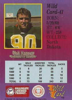 1991 Wild Card Draft - 10 Stripe #41 Phil Hansen Back