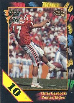 1991 Wild Card Draft - 10 Stripe #45 Chris Gardocki Front