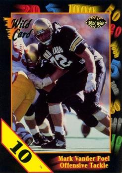 1991 Wild Card Draft - 10 Stripe #57 Mark Vander Poel Front