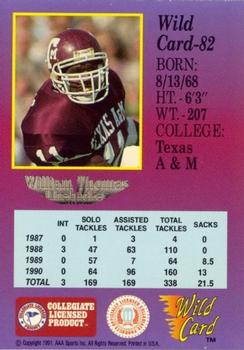 1991 Wild Card Draft - 10 Stripe #82 William Thomas Back