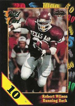 1991 Wild Card Draft - 10 Stripe #85 Robert Wilson Front