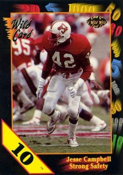 1991 Wild Card Draft - 10 Stripe #86 Jesse Campbell Front