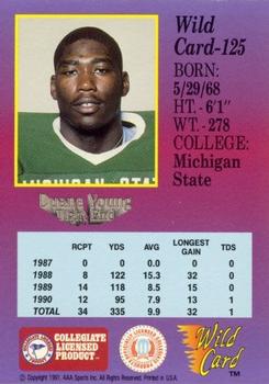 1991 Wild Card Draft - 10 Stripe #125 Duane Young Back