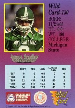 1991 Wild Card Draft - 10 Stripe #130 James Bradley Back