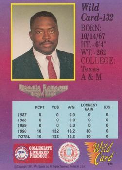 1991 Wild Card Draft - 10 Stripe #132 Dennis Ransom Back