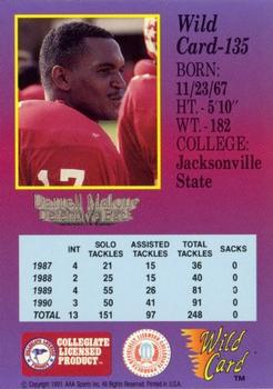 1991 Wild Card Draft - 10 Stripe #135 Darrell Malone Back