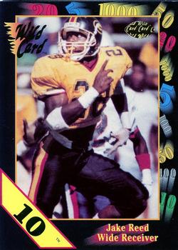 1991 Wild Card Draft - 10 Stripe #141 Jake Reed Front