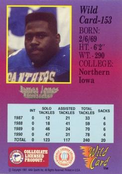1991 Wild Card Draft - 10 Stripe #153 James Jones Back