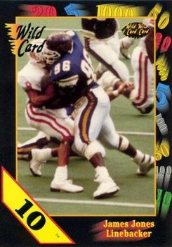 1991 Wild Card Draft - 10 Stripe #153 James Jones Front