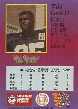 1991 Wild Card Draft - 100 Stripe #17 Moe Gardner Back