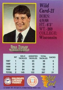 1991 Wild Card Draft - 100 Stripe #21 Don Davey Back
