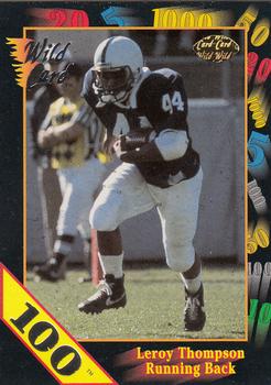 1991 Wild Card Draft - 100 Stripe #27 Leroy Thompson Front