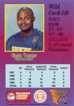 1991 Wild Card Draft - 100 Stripe #149 Keith Traylor Back