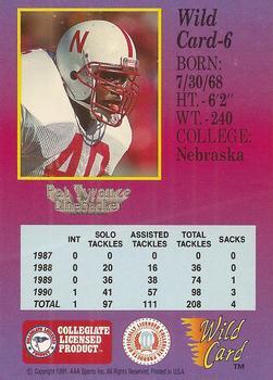 1991 Wild Card Draft - 1000 Stripe #6 Pat Tyrance Back
