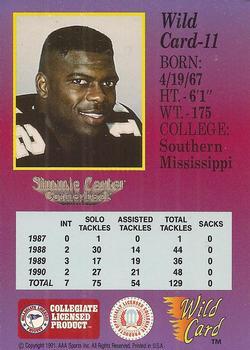 1991 Wild Card Draft - 1000 Stripe #11 Simmie Carter Back