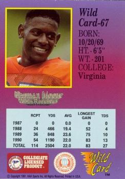 1991 Wild Card Draft - 1000 Stripe #67 Herman Moore Back