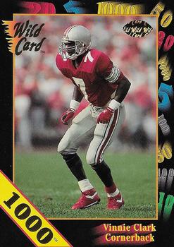 1991 Wild Card Draft - 1000 Stripe #90 Vinnie Clark Front