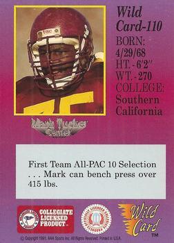 1991 Wild Card Draft - 1000 Stripe #110 Mark Tucker Back