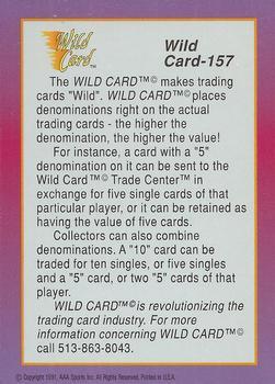 1991 Wild Card Draft - 1000 Stripe #157 Checklist 1: 1-40 Back