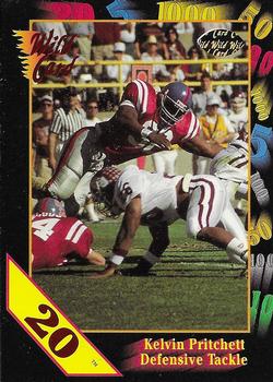 1991 Wild Card Draft - 20 Stripe #2 Kelvin Pritchett Front