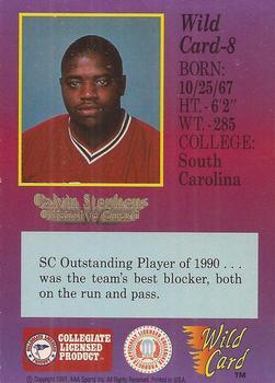 1991 Wild Card Draft - 20 Stripe #8 Calvin Stephens Back