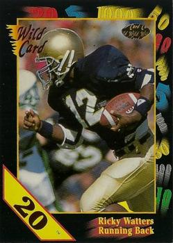1991 Wild Card Draft - 20 Stripe #56 Ricky Watters Front